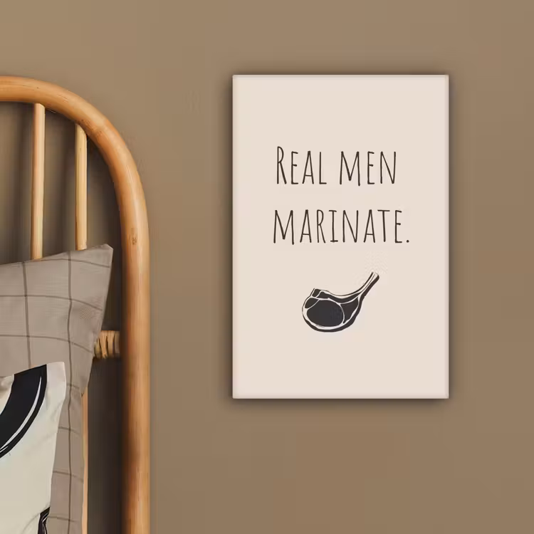 Vlees - Minimalistisch - Beige - Quote canvas 2cm klein -sfeer6