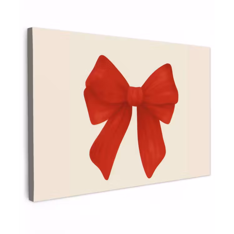 Strik - Symmetrisch - Rood - Lint canvas 2cm klein -z3d