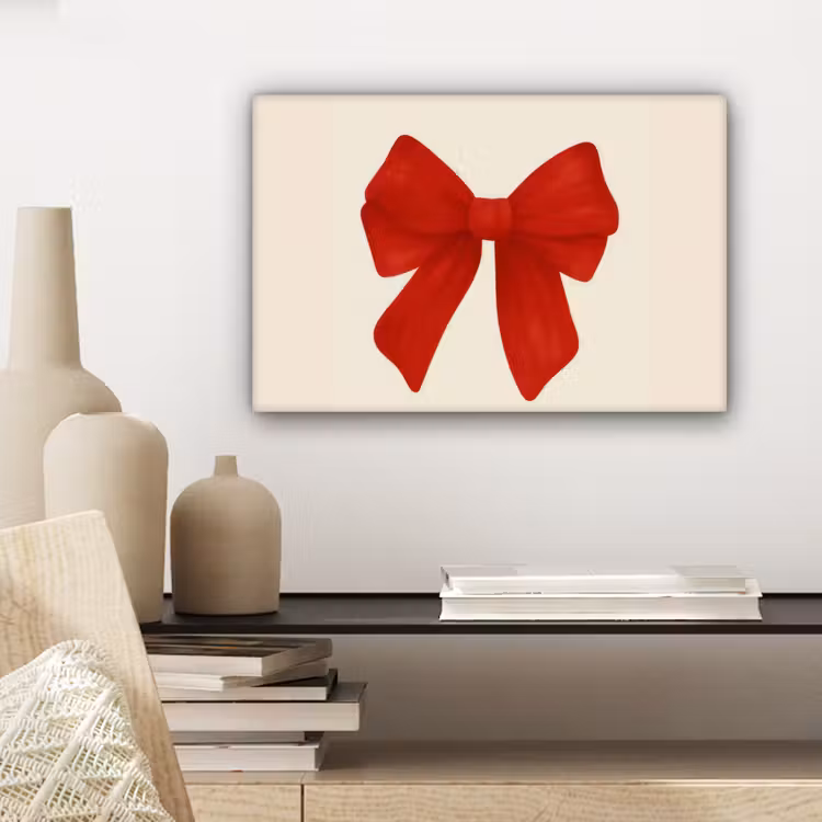 Strik - Symmetrisch - Rood - Lint canvas 2cm klein -closeup_print_DE