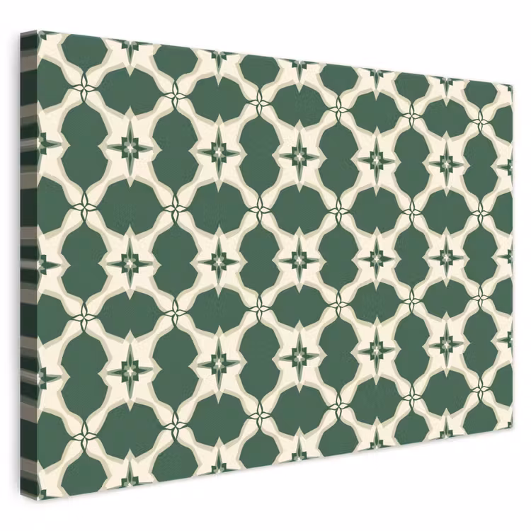 Tegel - Klassiek - Groen canvas 2cm klein 34 -3d