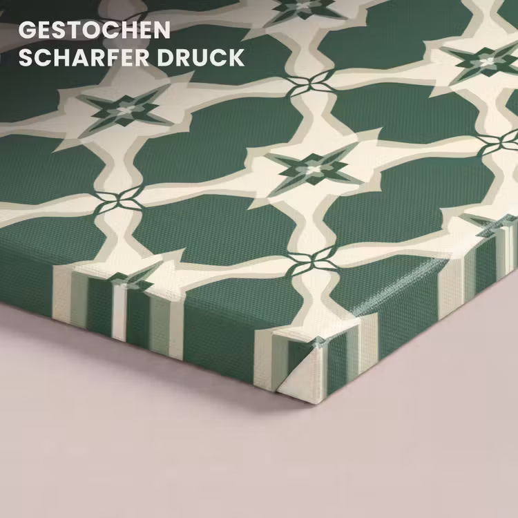 Tegel - Klassiek - Groen canvas 2cm klein 34 -closeup_print_DE