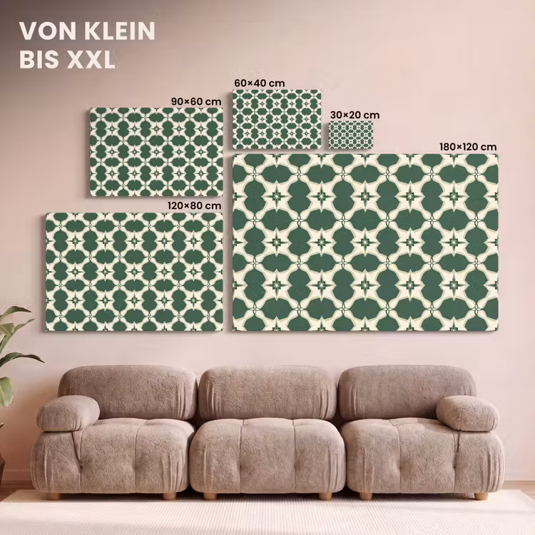 Tegel - Klassiek - Groen canvas 2cm klein 34 -Xsfeer8_DE