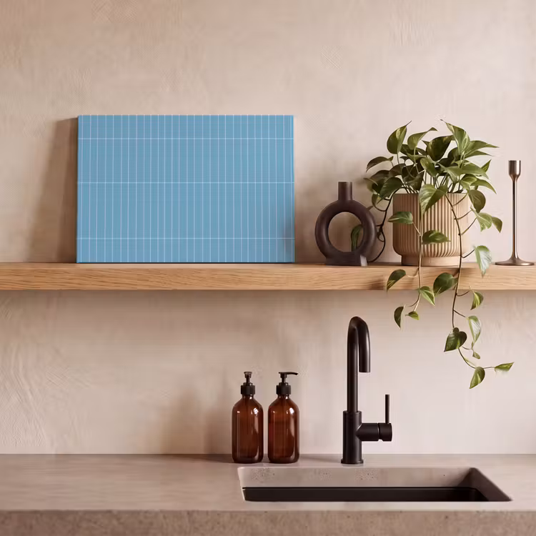 Tegel - Langwerpig - Patroon - Blauw canvas 2cm klein 34 -sfeer3