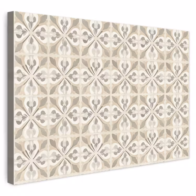 Tegel - Motief - Beige canvas 2cm klein 34 -3d