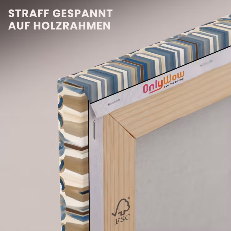 Tegel - Patroon - Blauw - Beige canvas 2cm klein 34 -uniquesellingpoint_afwerking-onlywow_DE