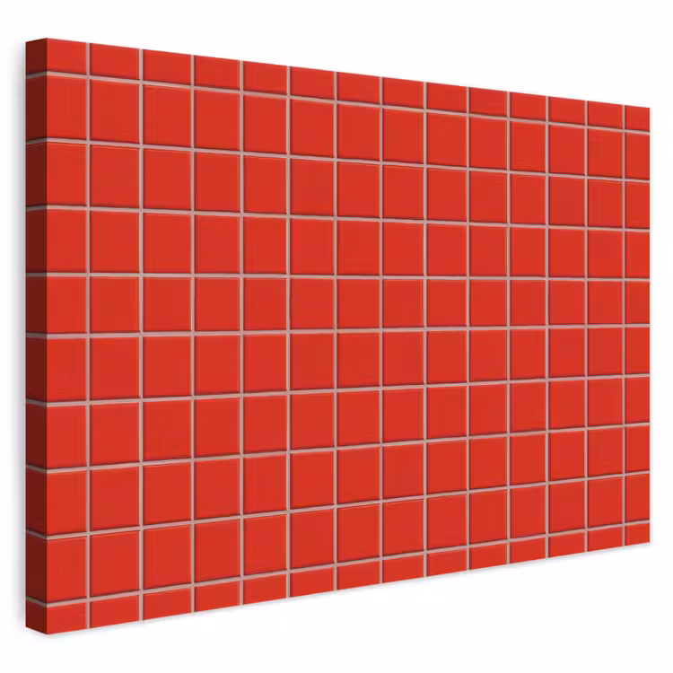 Tegel - Patroon - Kersen - Rood canvas 2cm klein 34 -3d