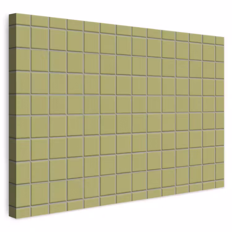 Tegel - Patroon - Olijfgroen canvas 2cm klein 34 -3d