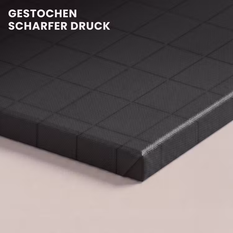 Tegels - Patroon - Mat - Zwart canvas 2cm klein 34 -closeup_print_DE