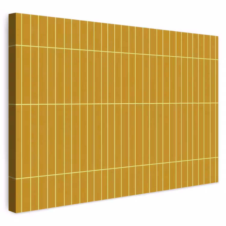 Tegels - Verticaal - Mosterdgeel canvas 2cm klein 34 -3d