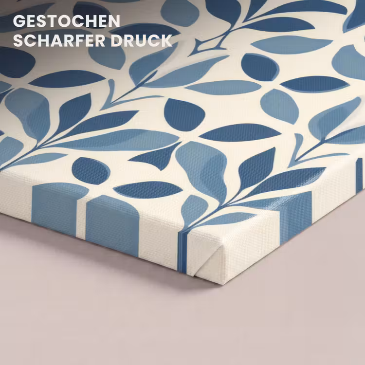 Flora - Modern - Blauw canvas 2cm klein 34 -closeup_print_DE