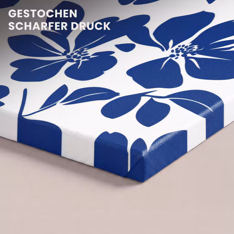 Floraal - Modern - Blauw canvas 2cm klein 34 -closeup_print_DE