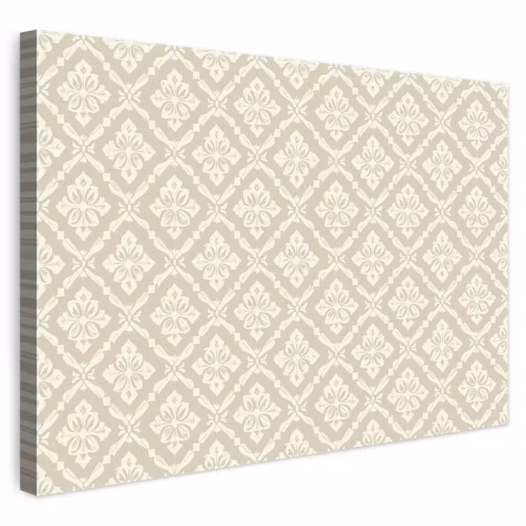 Floraal - Ornament - Beige canvas 2cm klein 34 -3d