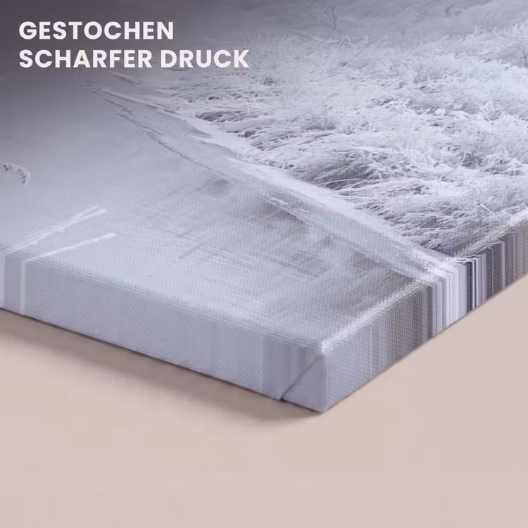 Rivier - Sneeuw - Bos - Winter - Schilderachtig canvas 2cm klein -uniquesellingpoint_afwerking-onlywow_DE