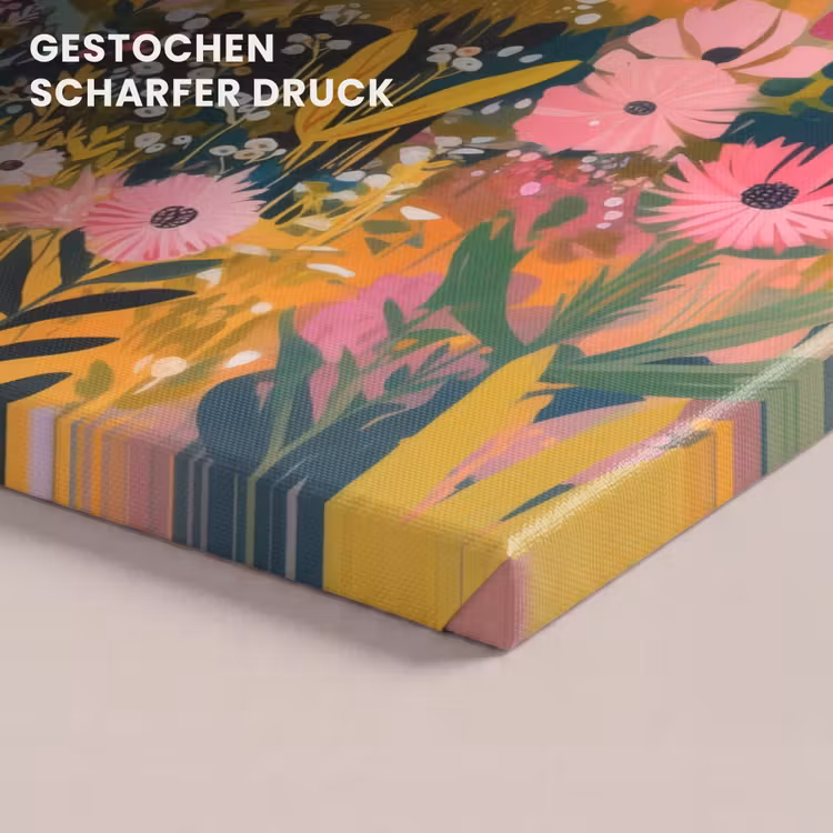 Rivier - Diepte - Bloemen canvas 2cm klein -uniquesellingpoint_afwerking-onlywow_DE