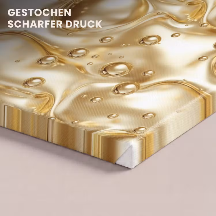 Vloeibaar - Druppels - Goud canvas 2cm klein 34 -closeup_print_DE