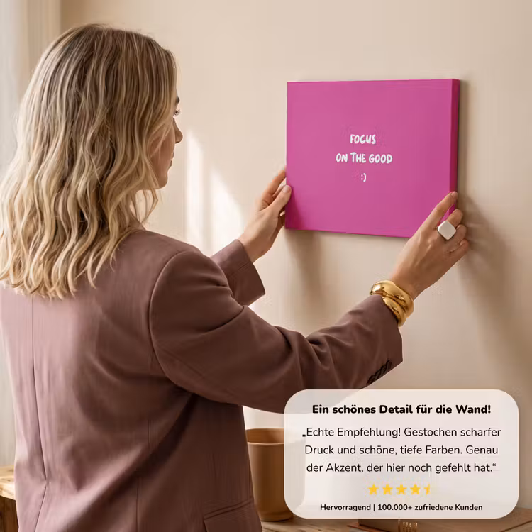 Focus - Smiley - Roze canvas 2cm klein -sfeer3