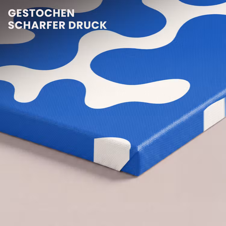 Vormen - Abstract - Blauw - Golven canvas 2cm klein -uniquesellingpoint_afwerking-onlywow_DE