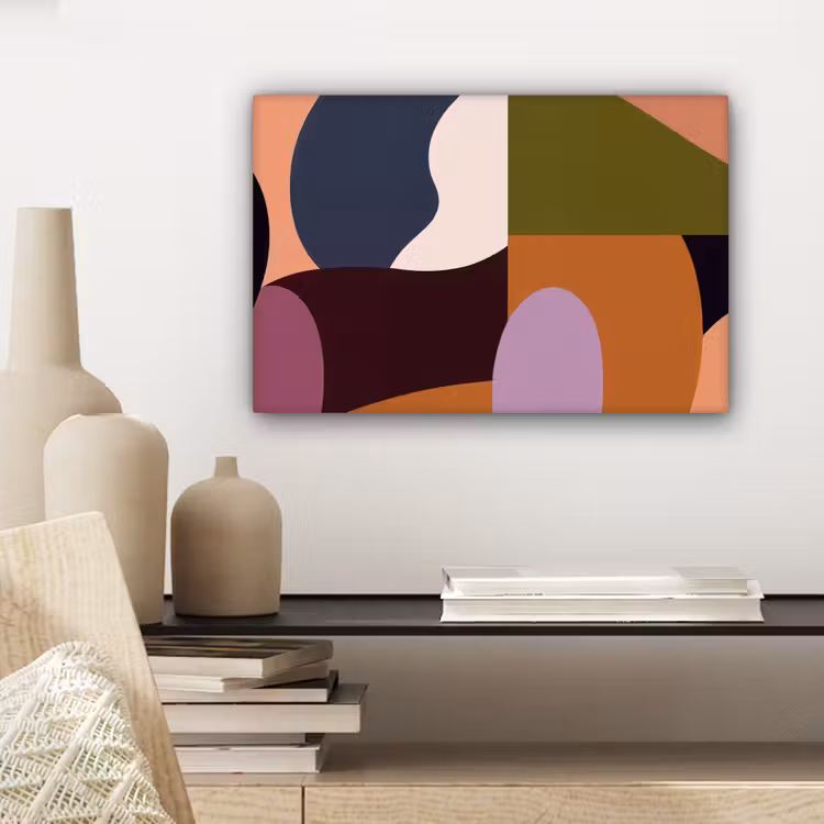 Vormen - Abstract - Kleuren - Vierkant canvas 2cm klein -closeup_print_DE