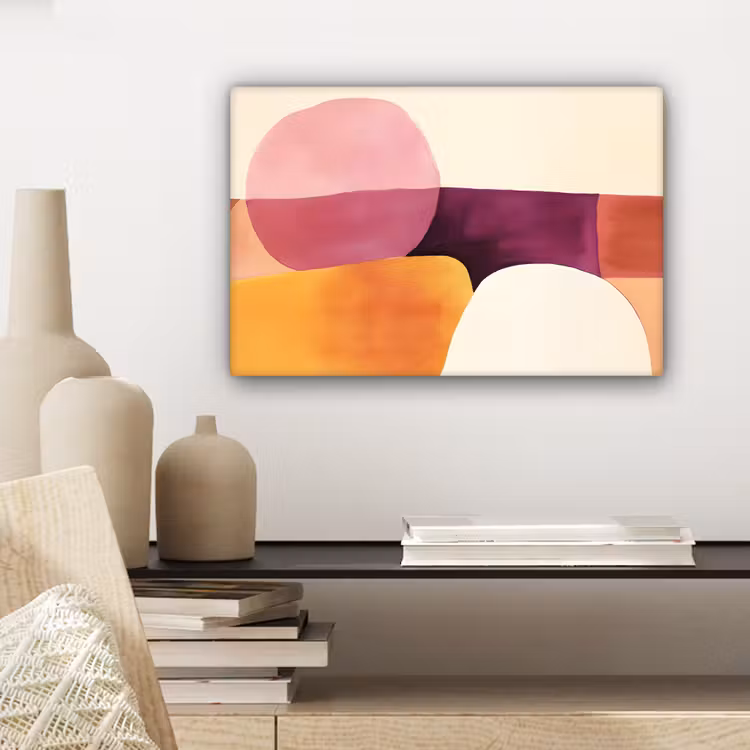 Vormen - Abstract - Kleurrijk canvas 2cm klein -sfeer6