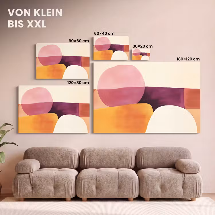 Vormen - Abstract - Kleurrijk canvas 2cm klein -Xsfeer8_DE