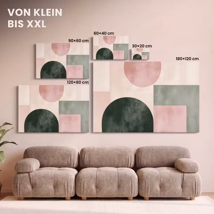 Vormen - Abstract - Cirkel - Zwart canvas 2cm klein -Xsfeer8_DE