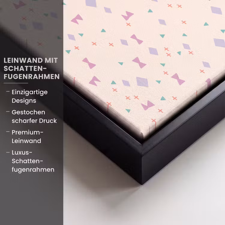 Vormen - Zalmroze - Patroon Canvas met baklijst klein 1124 -uniquesellingpoint_productkenmerken_DE