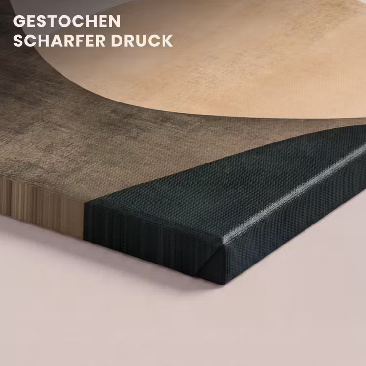 Vormen - Okergeel - Abstract canvas 2cm klein -closeup_print_DE