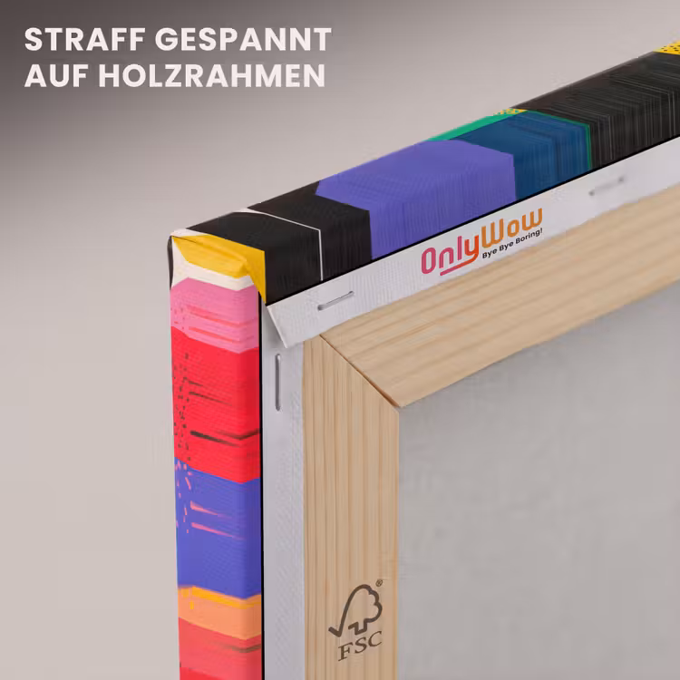 Vormen - Stippen - Kleurrijk canvas 2cm klein -uniquesellingpoint_afwerking-onlywow_DE