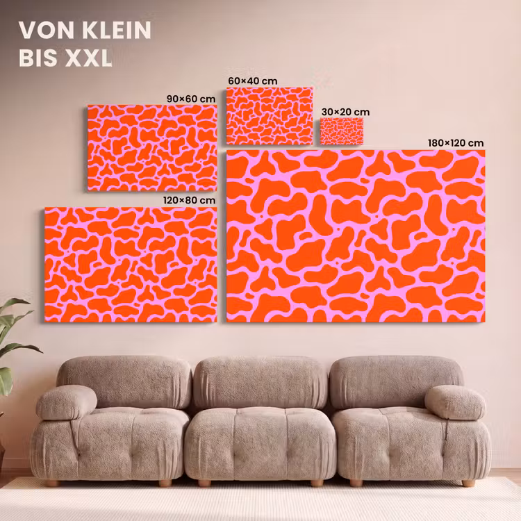 Vormen - Roze - Rood canvas 2cm klein 34 -Xsfeer8_DE