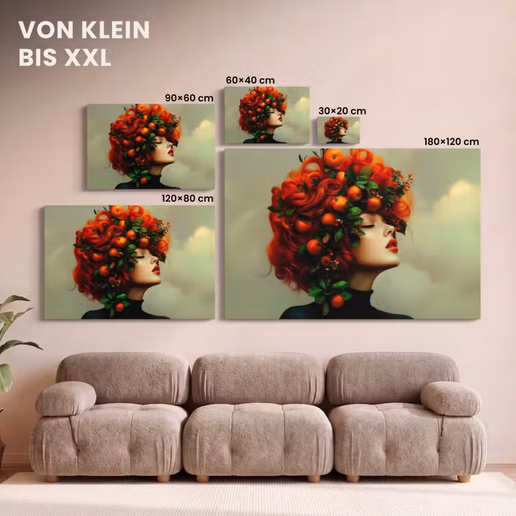 Vrouw - Appels - Rood - Bladeren canvas 2cm klein -Xsfeer8_DE