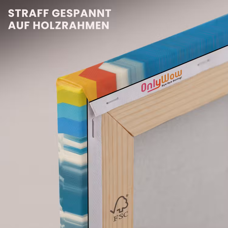 Vrouw - Bril - Regenboog - Wolken canvas 2cm klein -uniquesellingpoint_afwerking-onlywow_DE