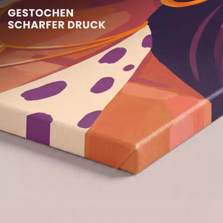 Vrouw - Champagne - Feest - Modern - Oranje canvas 2cm klein -closeup_print_DE