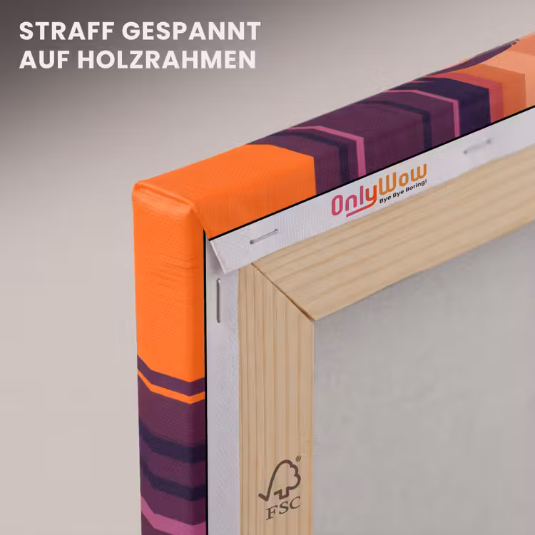 Vrouw - Champagne - Feest - Modern - Oranje canvas 2cm klein -uniquesellingpoint_afwerking-onlywow_DE