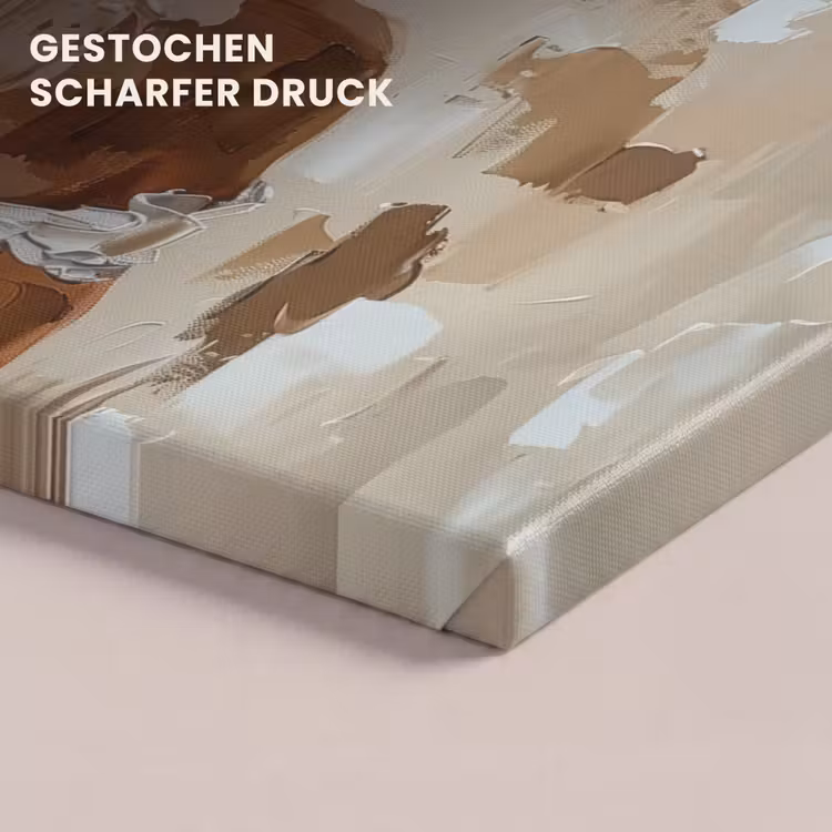 Vrouw - Verf - Abstract - Beige - Modern canvas 2cm klein -uniquesellingpoint_afwerking-onlywow_DE