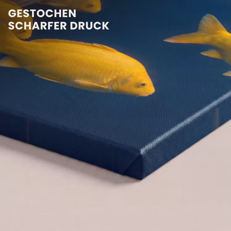 Vrouw - Vis - Water - Natuur - Geel canvas 2cm klein -closeup_print_DE