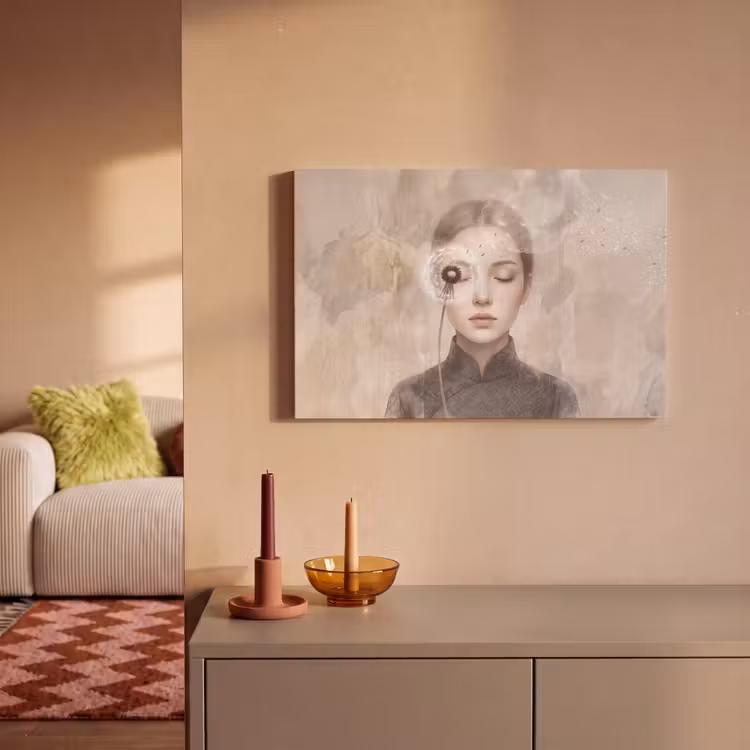 Vrouw - Sereen - Grijs canvas 2cm klein -sfeer1