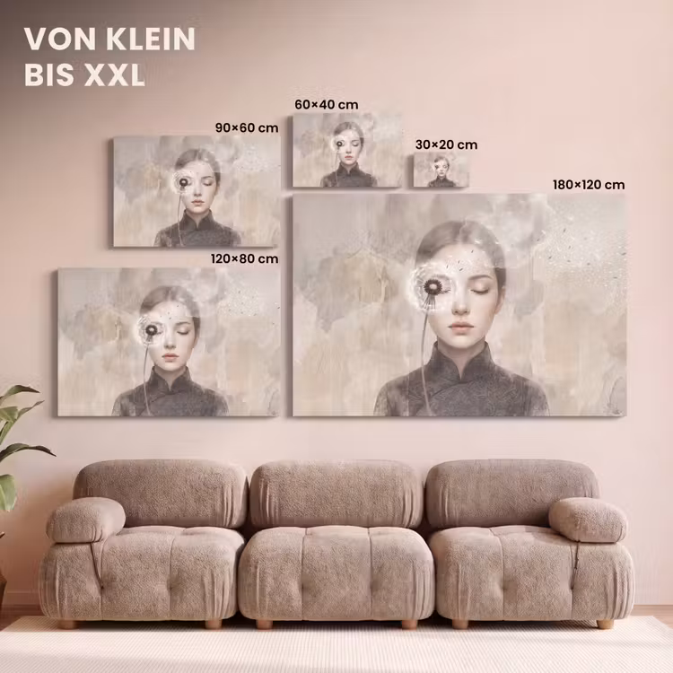 Vrouw - Sereen - Grijs canvas 2cm klein -Xsfeer8_DE