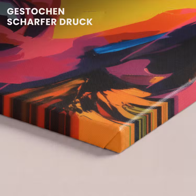 Vrouw - Gezicht - Kleurrijk canvas 2cm klein -uniquesellingpoint_afwerking-onlywow_DE