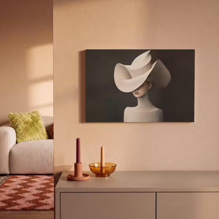Vrouw - Golvende - Hoed canvas 2cm klein -sfeer1