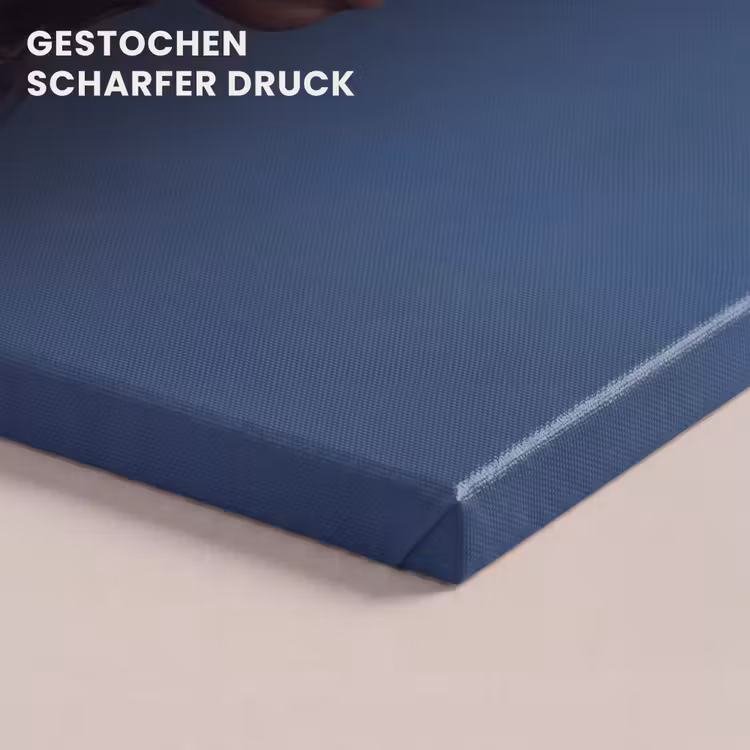Vrouw - Goudvis - Hoofd - Abstract - Blauw canvas 2cm klein -closeup_print_DE