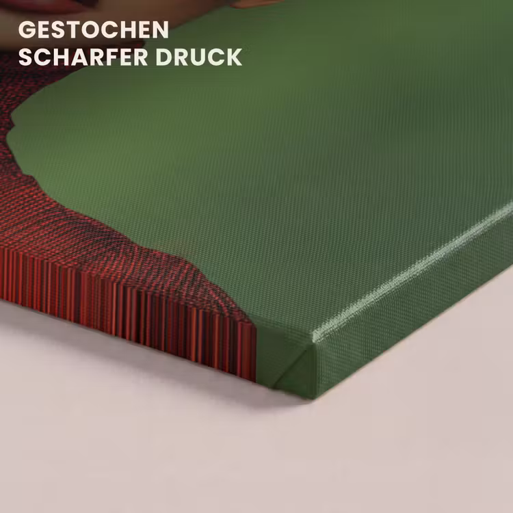 Vrouw - Groen - Bril - Aesthetic - Modern canvas 2cm klein -closeup_print_DE