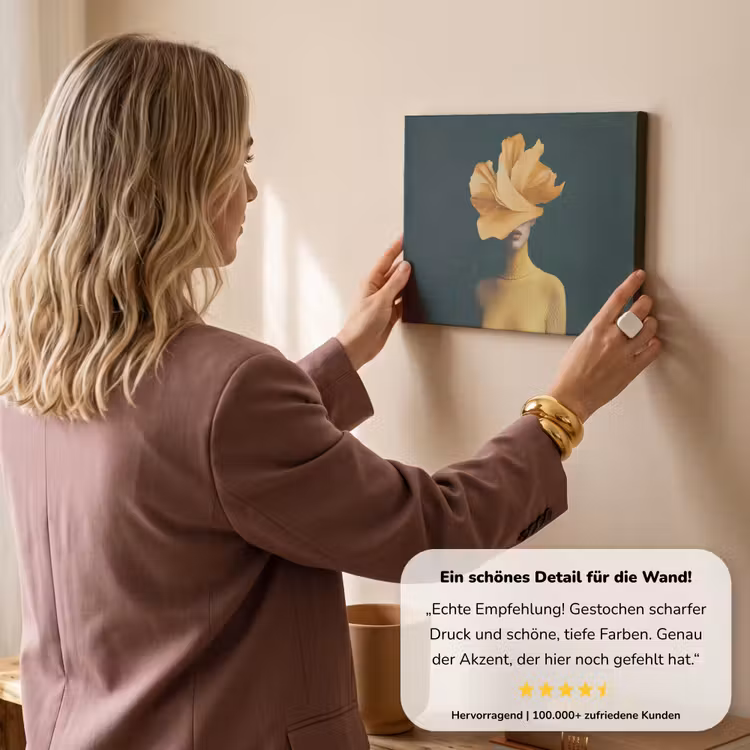 Vrouw - Hoed - Geel canvas 2cm klein -Xsfeer7_DE