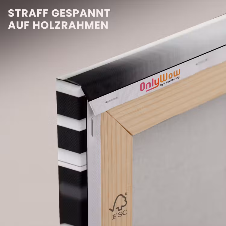 Vrouw - Jaloezieën - Portret - Zwart-wit canvas 2cm klein -uniquesellingpoint_afwerking-onlywow_DE