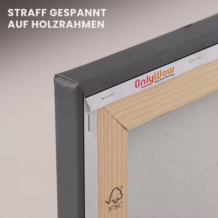 Vrouw - Koffie - Zwart - Wit canvas 2cm klein -uniquesellingpoint_afwerking-onlywow_DE