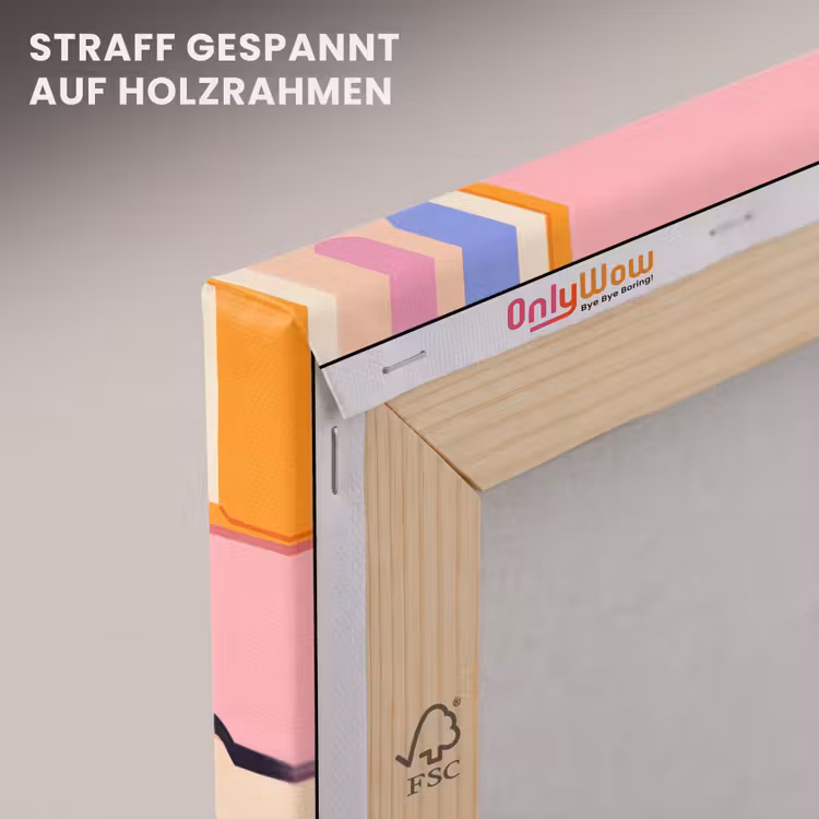Vrouw - Kat - Interieur - Modern - Kleurrijk canvas 2cm klein -uniquesellingpoint_afwerking-onlywow_DE
