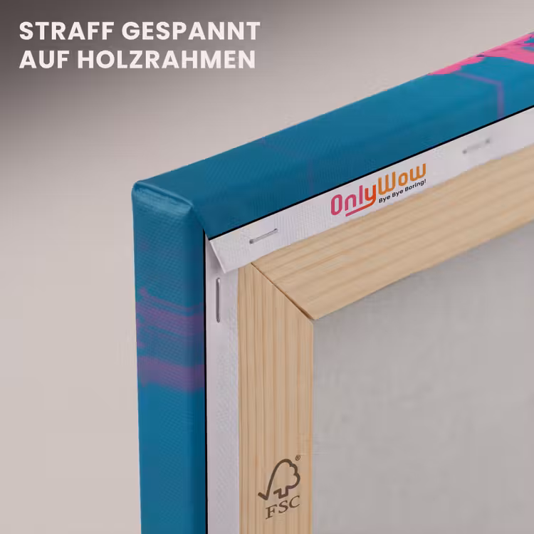 Vrouw - Kauwgom - Zonnebril - Oranje canvas 2cm klein -uniquesellingpoint_afwerking-onlywow_DE