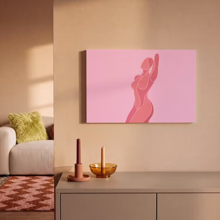 Vrouw - Lichaam - Abstract - Roze canvas 2cm klein -sfeer1