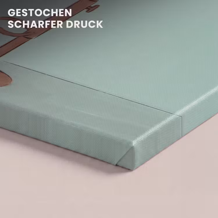 Vrouw - Laptop - Zittend - Illustratie - Groen canvas 2cm klein -closeup_print_DE