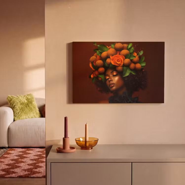 Vrouw - lychee - exotisch canvas 2cm klein -sfeer1