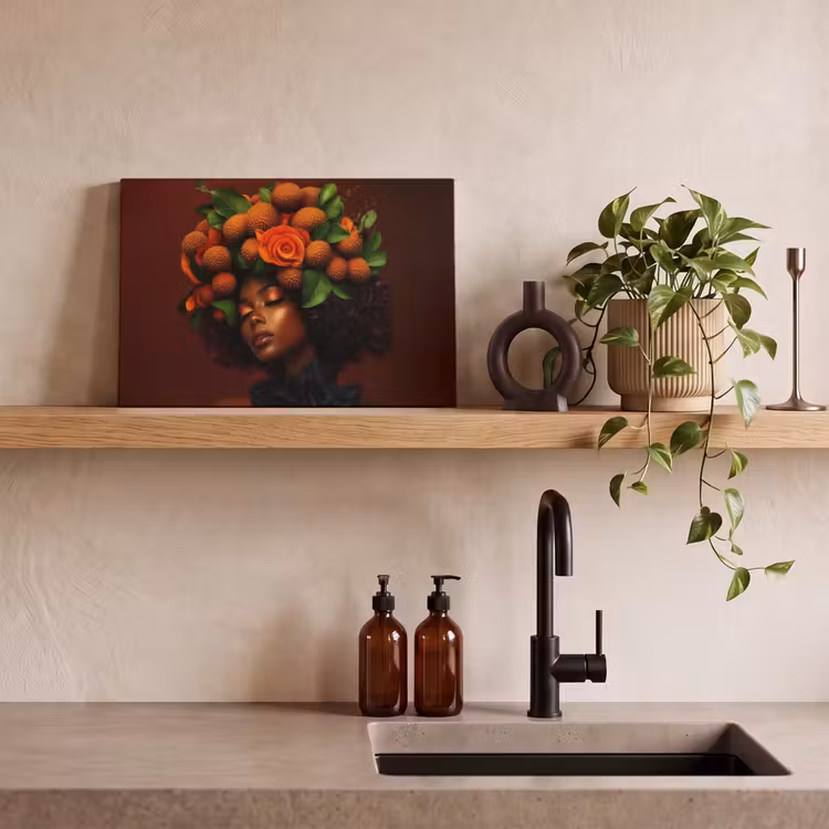 Vrouw - lychee - exotisch canvas 2cm klein -sfeer3
